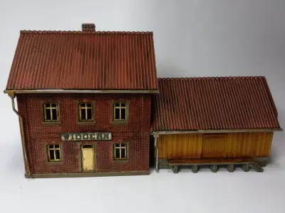 German narrow gauge station Widdern 1-87 resin 3D print model