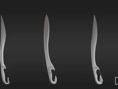 40 Ancient Sword Basemesh Vol1 Low-poly 3D model
