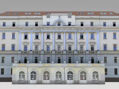 Classical Government Building Low-poly 3D model