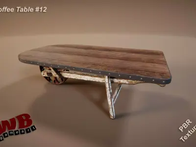 Coffee Table 12 Low-poly 3D model