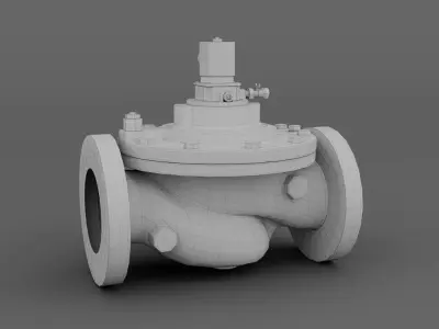 Industrial Level Control Valve for HVAC and Water System 3D model