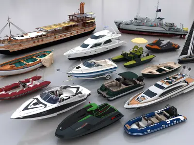 15 ship combinations 3D model