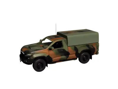 Generic Military Pickup 3D Model Tactical Utility Vehicle 01 3D model