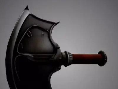 Axe Under Retro Light 3D model