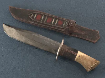 Hunting Knife Low-poly 3D model purchase