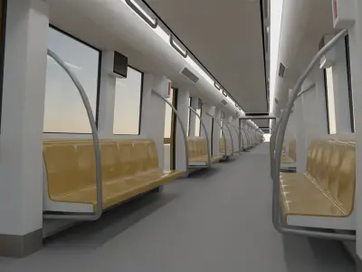 CAF Driverless Metro Low-poly 3D model