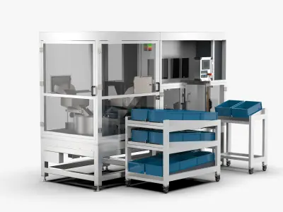 Automatic Small Motor Gearbox Assembly Machine 3D model