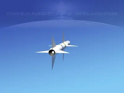 AIM-7 Sparrow Air to Air Missile Low-poly 3D model