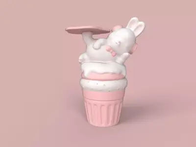 Home Cute Bunny Ornament 3D model