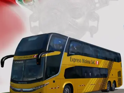 Marcopolo Paradiso 1800DD Expreso Molina SAC Low-poly 3D model
