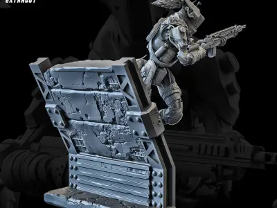 Skinny Wall Running Robot 100mm 3D print model