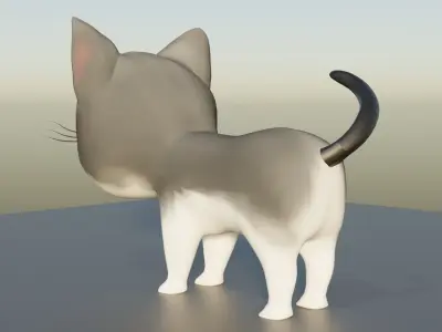 3D Cat Low-poly 3D model