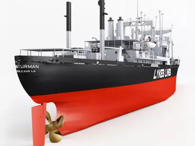 Cargo Ship Solon Turman Vessel 1961 3D model