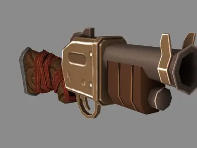 Low poly Gun Free low-poly 3D model
