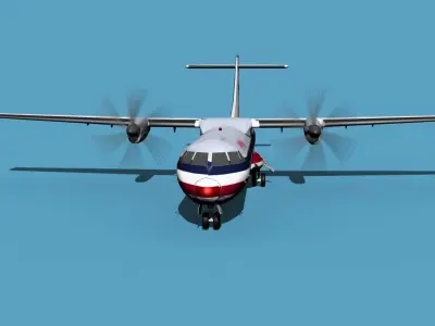 ATR  ATR-72-600 American Eagle 3D model