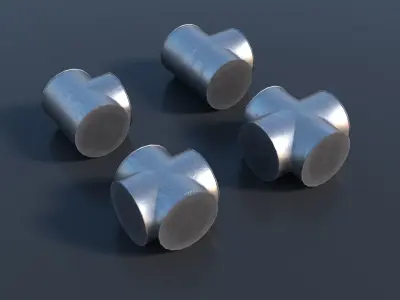 Modular Ventilation Pipes PBR Low-poly 3D model