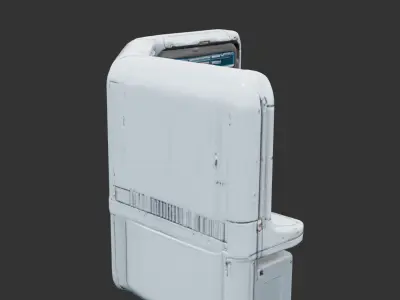 Sci Fi Research Console Low-poly 3D model