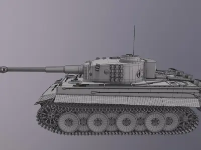 Tiger Tank Low-poly 3D model by KostiantynChud