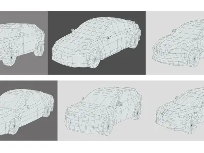 Low-Poly Car Pack 023 - High-Tech Hybrids by slowpoly