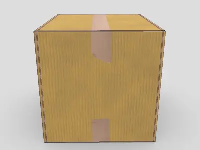 CC0 - Cardboard Box Closed Free low-poly 3D model