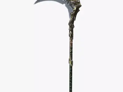 Fantasy Scythe V01 Low-poly 3D model