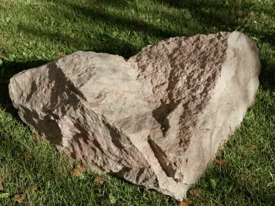  Warm Toned Notched Rough Large Rock Boulder Model  purchase
