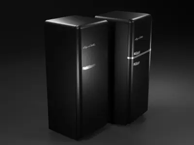 Big Chill Retro Refrigerator Low-poly 3D model