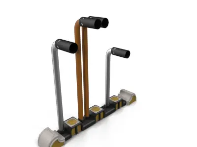 Pipes pair of electric scooters 3D model
