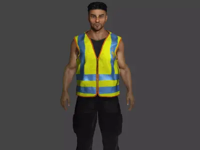 Mateo - AAA 3D Realistic Character - Mexican Construction Worker Low-poly 3D model