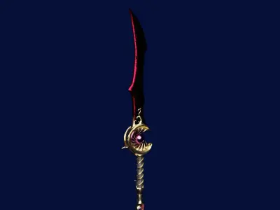 Unholy Blessing sword Low-poly 3D model