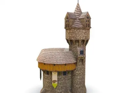 Medieval Building 60 Church Low-poly 3D model