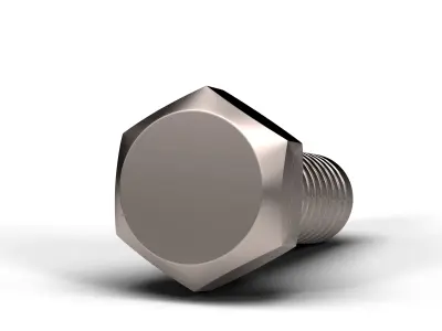 Hex Bolt Low-poly 3D model from CGTrader