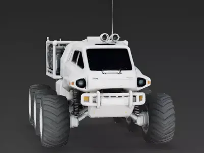 Realistic Interstellar Rover 3D Model Low-poly 3D model
