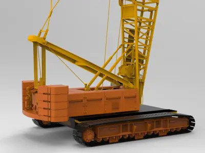 crawler crane 3D model purchase