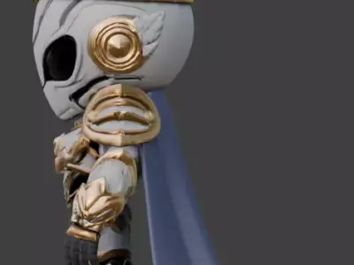 Aesthetic Royal Alien King 3D Model Low-poly 3D model