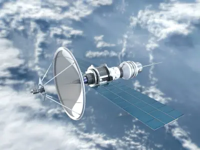 Concept satellite 3D model