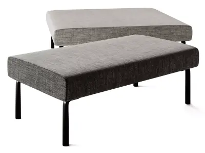 Et al AMBIT Backless fabric bench seating 3D model