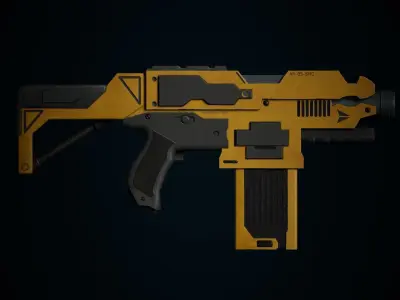 Sci Fi SMG - Submachine gun Low-poly 3D model Low-poly 3D model