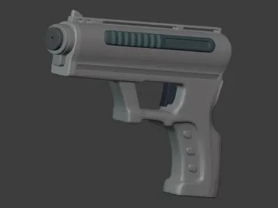 Sci-Fi Pistol - Gun - weapon - Toy Low-poly 3D model