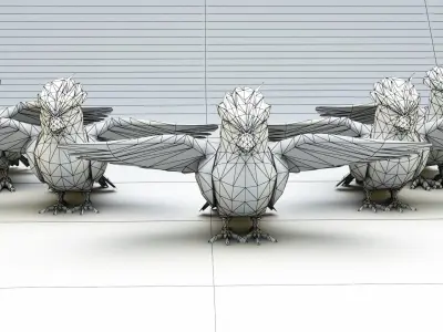 Pidgeotto Model group of pokemon birds 3D model