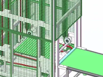 Continuous Vertical Conveyor or Z type lifter chain hoist System 3D model