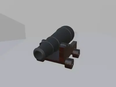 Pirate Cannon Low-poly 3D model order