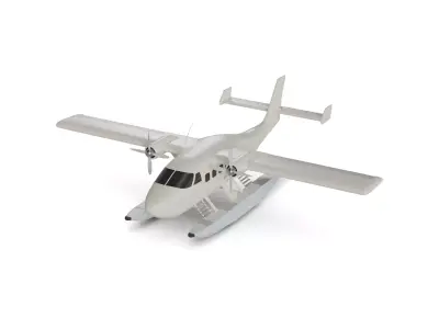 Seaplane 3D model 4