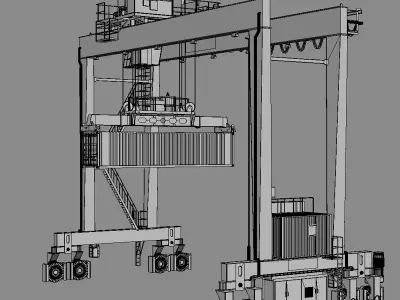 RTG Gantry Crane Kalmar 3D model