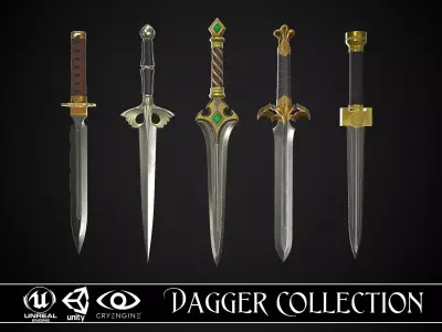 Dagger Collection A1 3D Model Pack