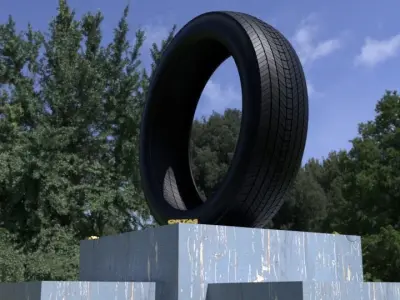 ORTAS TIRE NO 3 Low-poly 3D model