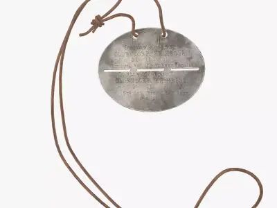 Dog Tag WWI Low-poly 3D model
