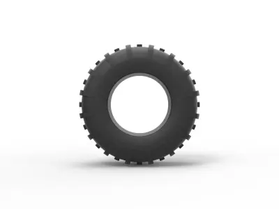 Offroad tire 36 Scale 1 to 25 3D print model