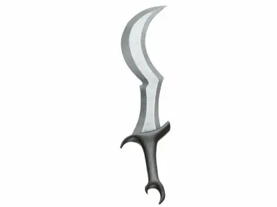 Curved sword 14 3D model