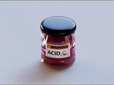 Acid bottle 3D model